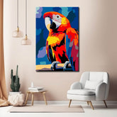 Paint by Numbers Red Parrot Art